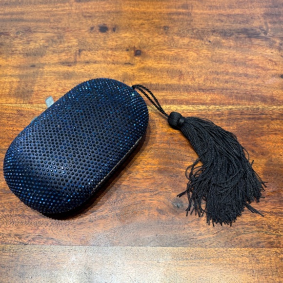 Nina Evening Bag - Dark Blue with Sequins - Picture 2 of 7